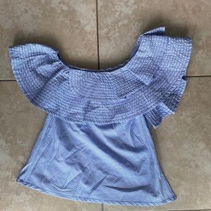 Blue & White Striped Top
